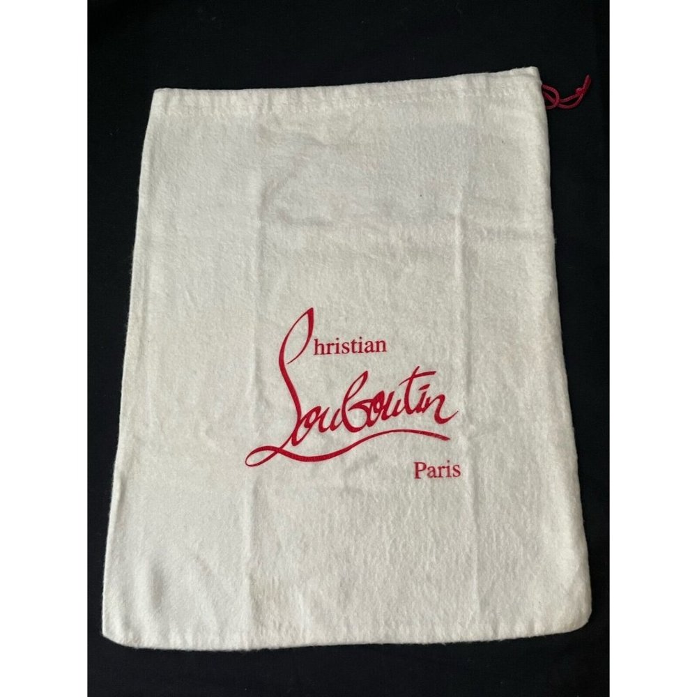 Christian Louboutin Dust Bag Drawstring White 14.2" x  10.7"